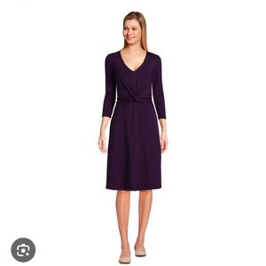 V Neck Twist front dress